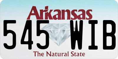 AR license plate 545WIB