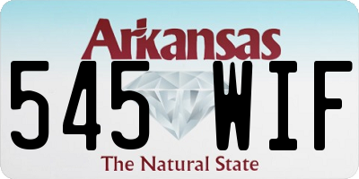 AR license plate 545WIF