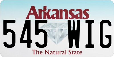 AR license plate 545WIG