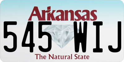 AR license plate 545WIJ