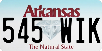 AR license plate 545WIK