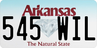 AR license plate 545WIL
