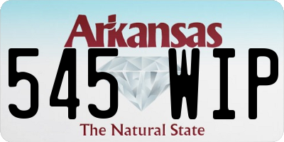 AR license plate 545WIP