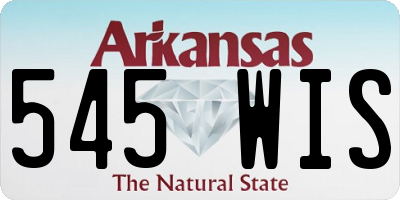 AR license plate 545WIS