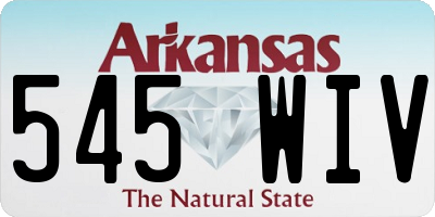 AR license plate 545WIV