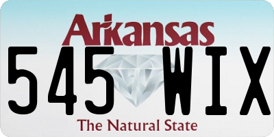 AR license plate 545WIX