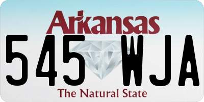 AR license plate 545WJA