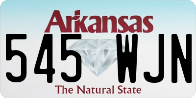 AR license plate 545WJN