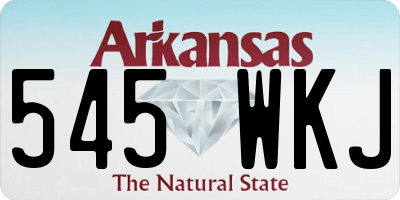 AR license plate 545WKJ