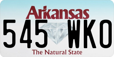 AR license plate 545WKO