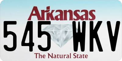 AR license plate 545WKV