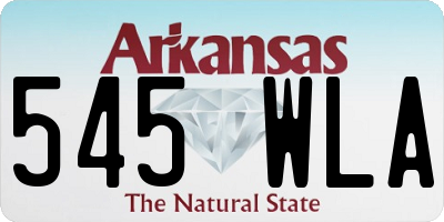 AR license plate 545WLA