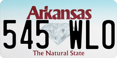 AR license plate 545WLO