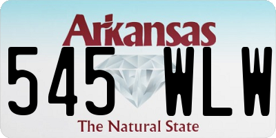 AR license plate 545WLW