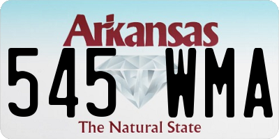 AR license plate 545WMA