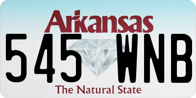 AR license plate 545WNB