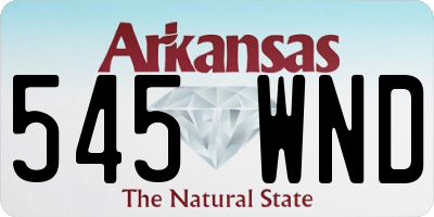 AR license plate 545WND