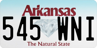 AR license plate 545WNI