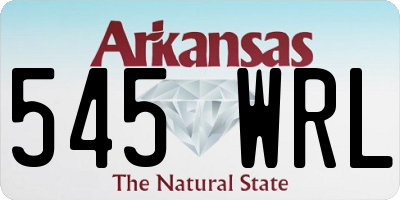 AR license plate 545WRL