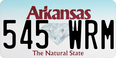 AR license plate 545WRM