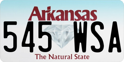 AR license plate 545WSA