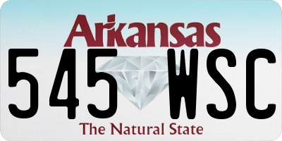 AR license plate 545WSC