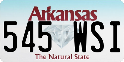AR license plate 545WSI