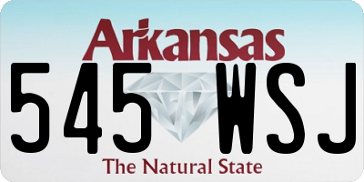 AR license plate 545WSJ
