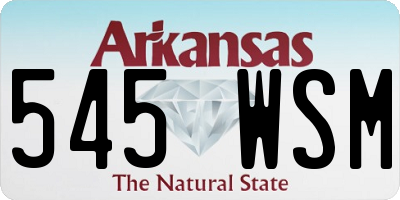 AR license plate 545WSM