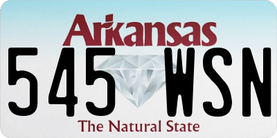 AR license plate 545WSN