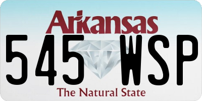 AR license plate 545WSP