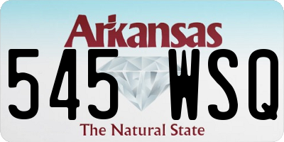 AR license plate 545WSQ