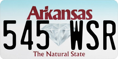 AR license plate 545WSR