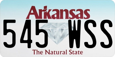 AR license plate 545WSS