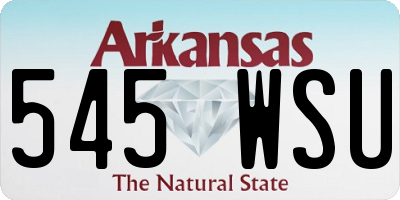 AR license plate 545WSU