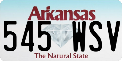 AR license plate 545WSV