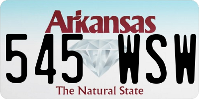 AR license plate 545WSW