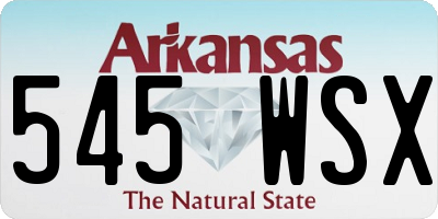 AR license plate 545WSX