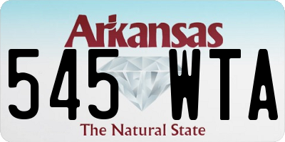 AR license plate 545WTA