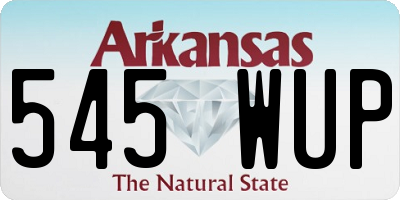 AR license plate 545WUP