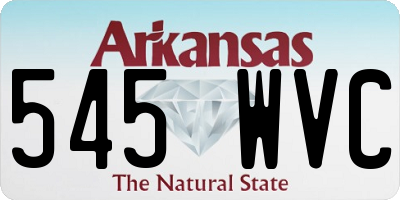 AR license plate 545WVC