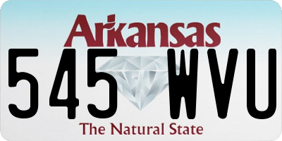 AR license plate 545WVU