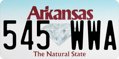 AR license plate 545WWA