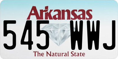 AR license plate 545WWJ