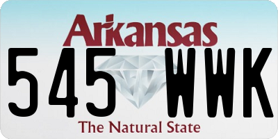 AR license plate 545WWK