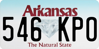 AR license plate 546KPO