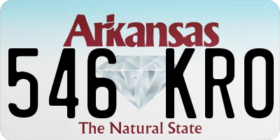 AR license plate 546KRO