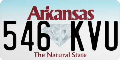 AR license plate 546KVU
