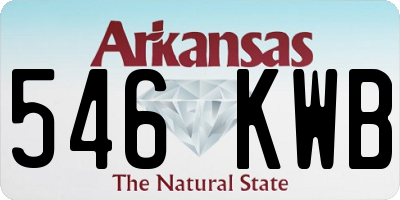 AR license plate 546KWB
