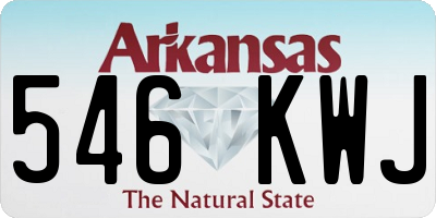 AR license plate 546KWJ